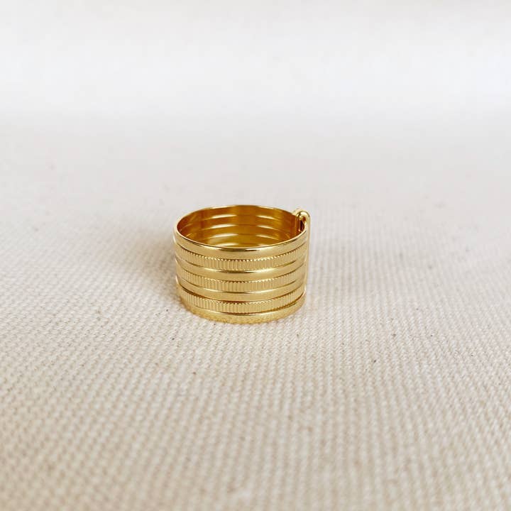 GoldFi - Wholesale Band/Stacked Ring - 18k Gold Filled Seven Rings Wholesale Jewelry Supplies4