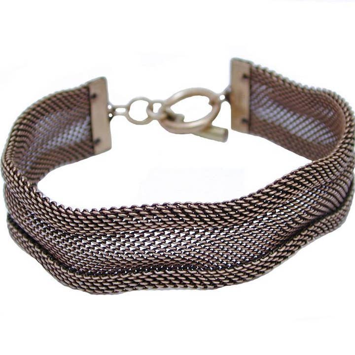 Bracelet en maille ondulée pour la vente par Erica Zap Designs