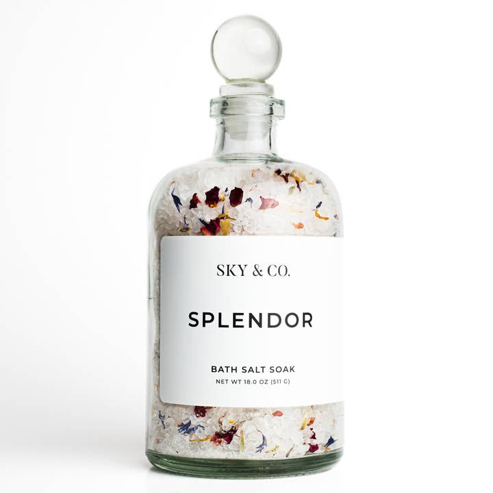 18oz Splendor - Bath Salt Soak for wholesale by Sky and Company
