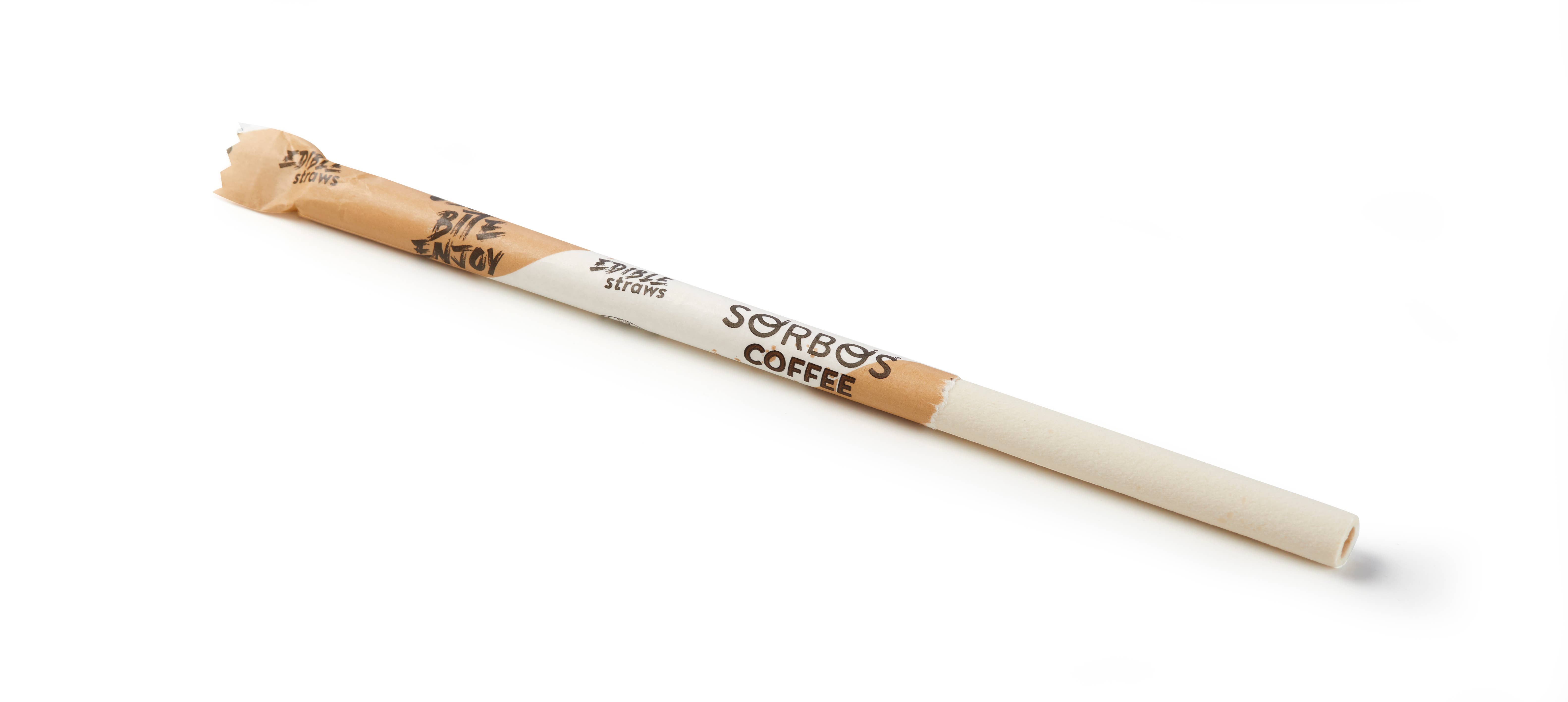 SORBOS Edible Straws - Wholesale Drinking Straw - SORBOS Coffee Flavour Edible Straws - Case of 2002