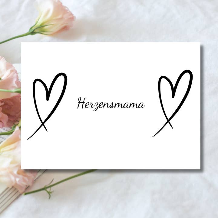 Herzensmama Postkarte A6 Karte mit Herz Herzkarte für den Großhandel von FreelingVenture