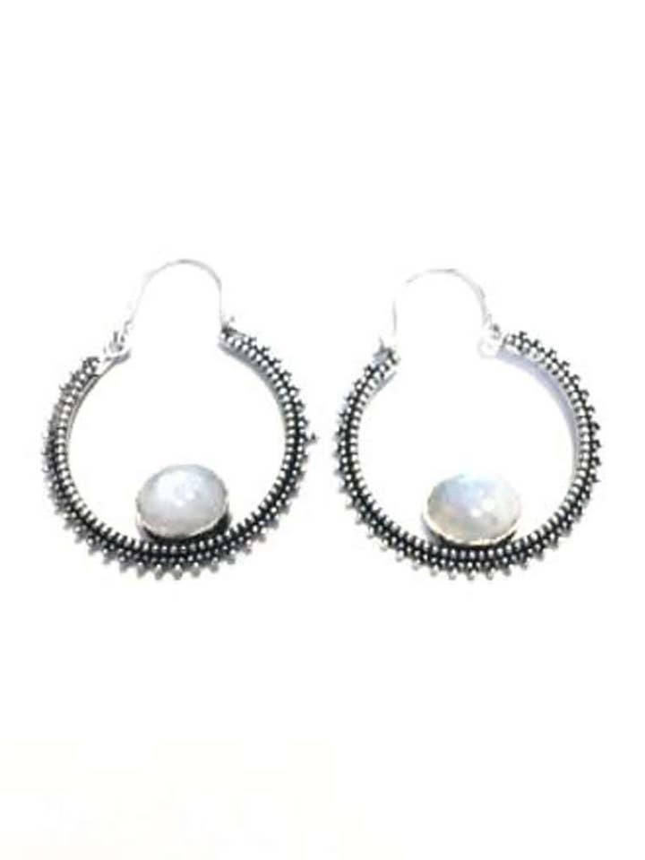 Pendientes circulares de piedra para venta al por mayor de Urbiana