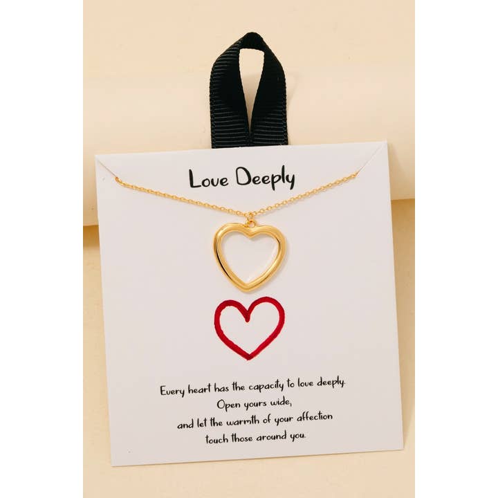 Collar con colgante de corazón redondeado bañado en oro para venta al por mayor de Anarchy Street