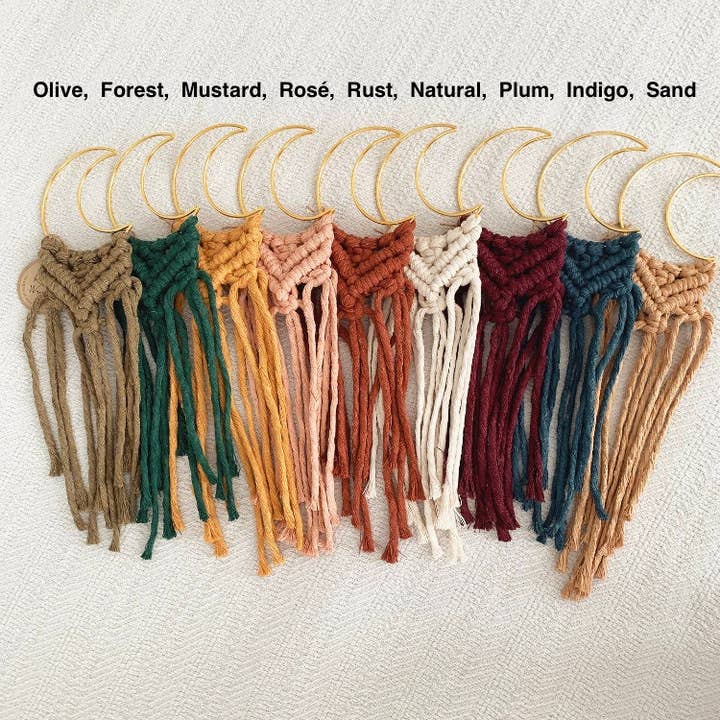 Rosie the Wanderer, Handmade Macramé - Wholesale Dream Catcher - Macrame Moons- Mooncatcher- Dreamcatcher- Moonchild4