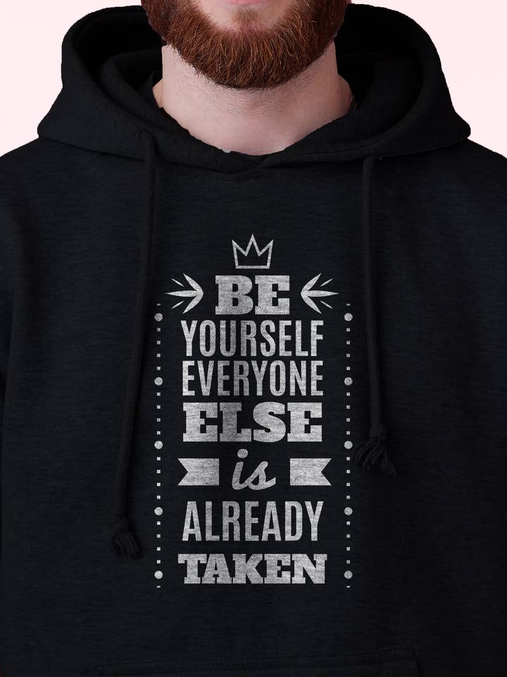 Jersey de forro polar «Be Yourself» para hombre, de manga larga, estampado para venta al por mayor de Five emperors