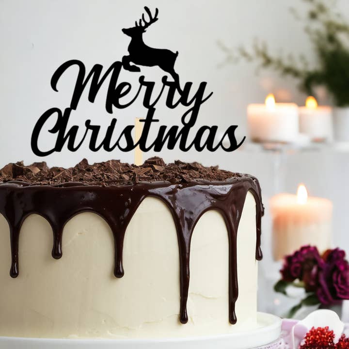 Kuchendekorationen für Weihnachten — doppelseitiger Glitzerkarton (Cop) für den Großhandel von 3LD WHOLESALE