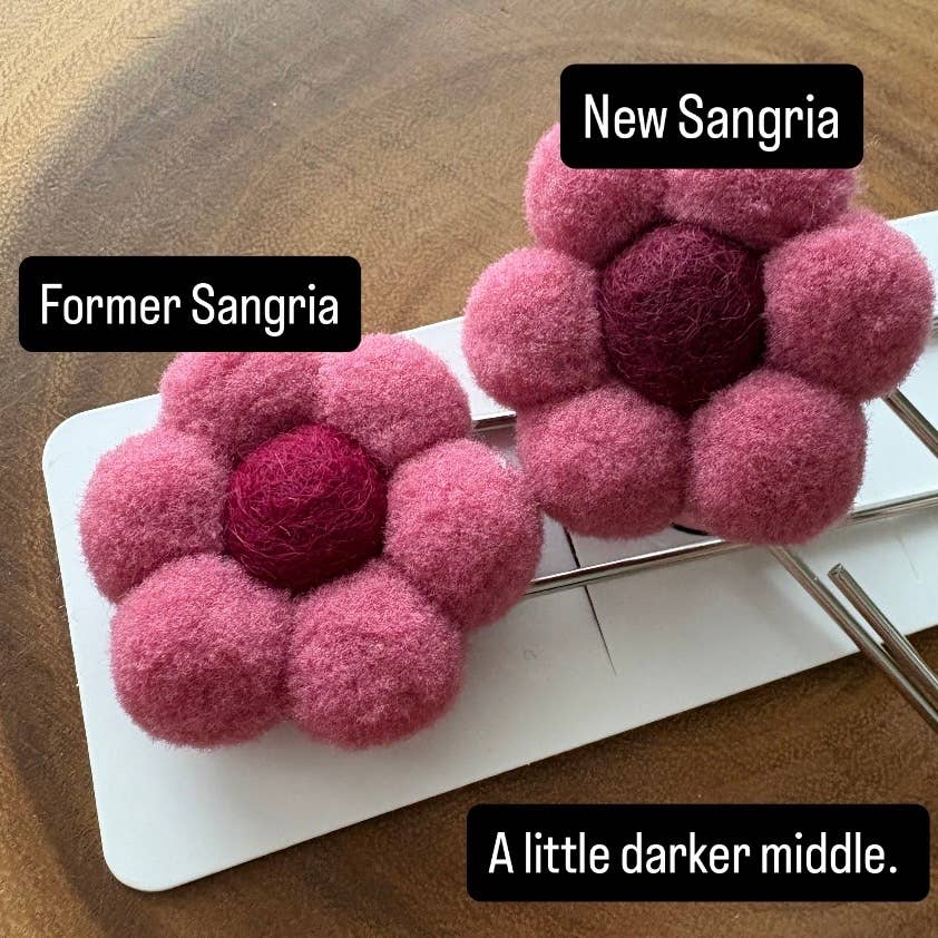 ForgetBKnot - Wholesale Bookmark - Flower Bookmark/ Oversized Paper Clip/ Pompom & Felt Flower 12