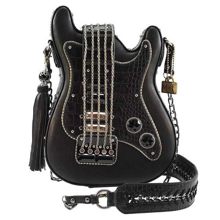 Mary Frances Accessories – wholesale Axelväska - Dam – Vänd det upp pärlstav gitarr Crossbody handväska