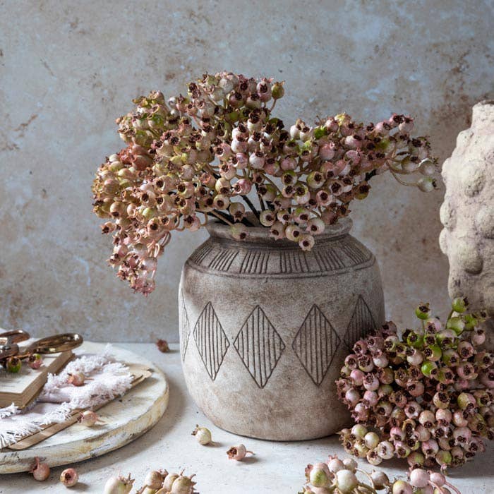 Abigail Ahern - Wholesale Artificial flowers - Abigail Ahern Artificial Rose Hip Bunch Blush