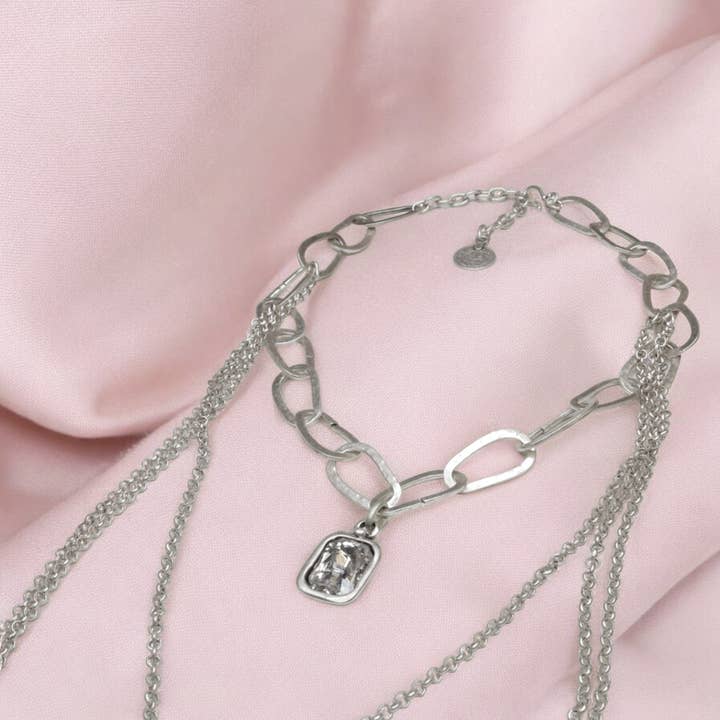 The Ancient Bazaar Jewelry & Accessories - Wholesale Bib Necklace - Item # 1611-12 - Pewter Necklace 5