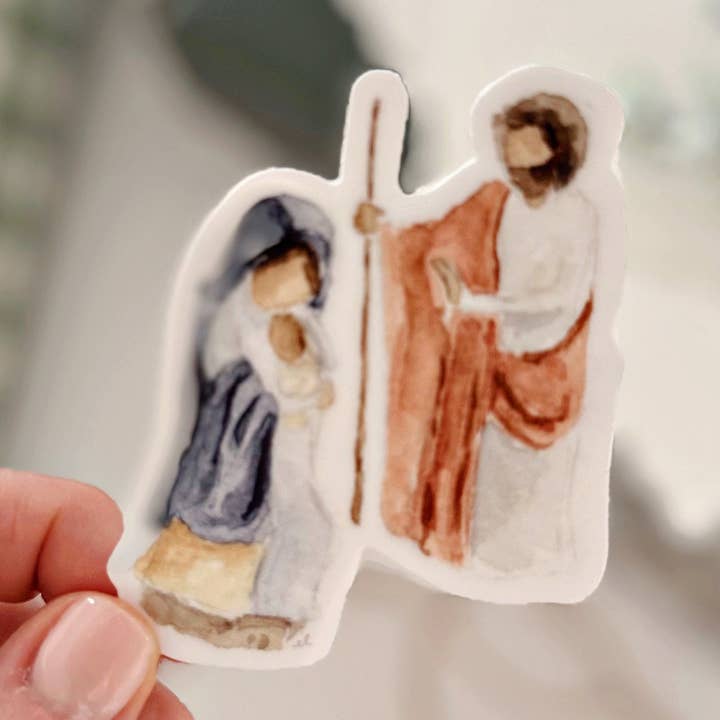 mary + joseph sticker for wholesale by emily lex studio