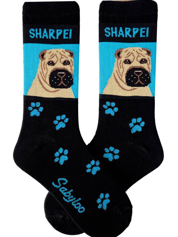 Sharpei Dog Socks for wholesale by Sabyloo
