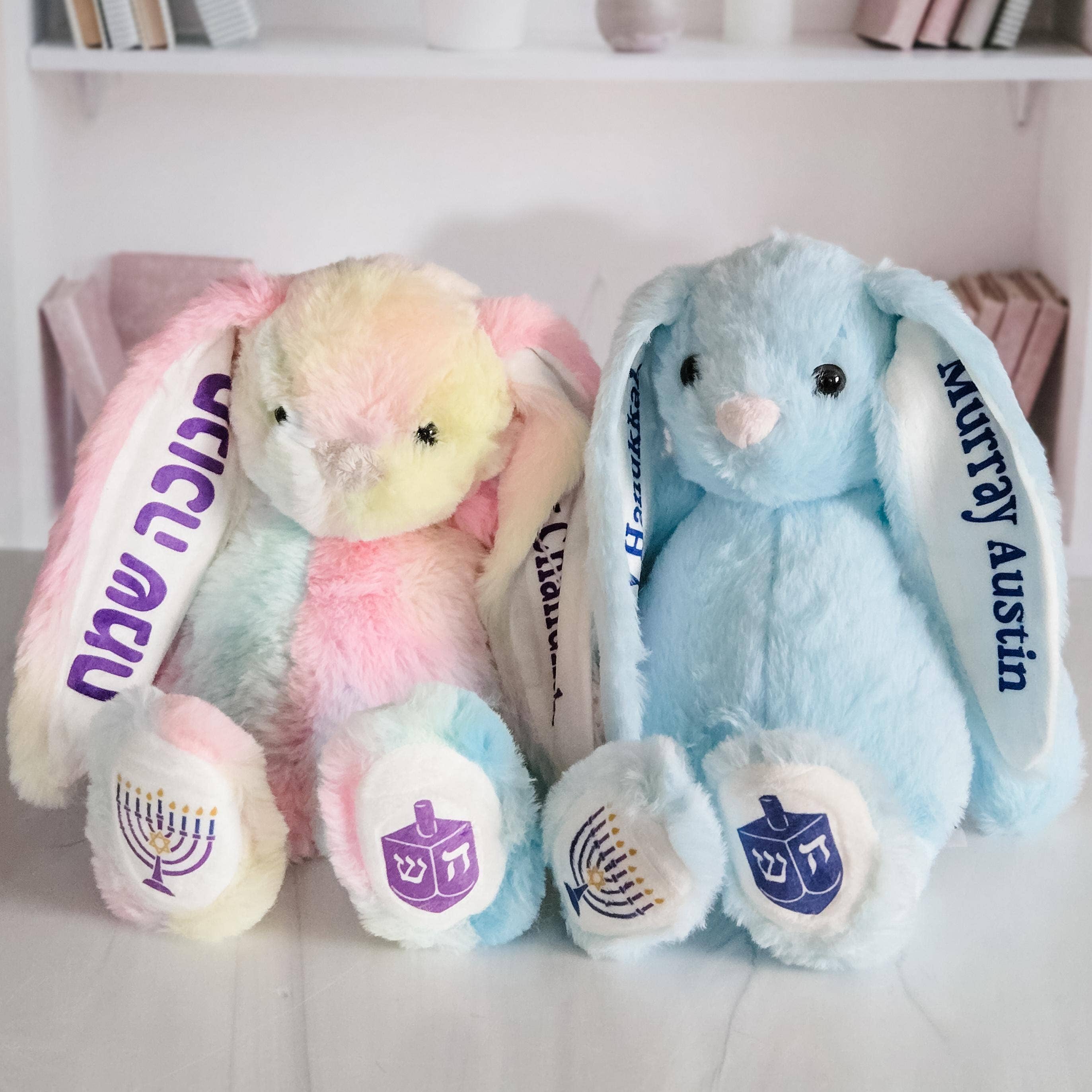 Salt Sparkle Shalom - Wholesale Stuffed/Plush Toy - Kids & Baby - Chanukah Bunny in English or Hebrew for Kids3