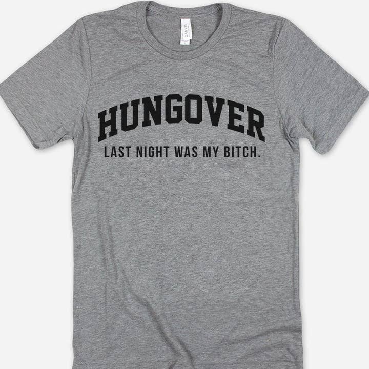 Hungover - Alcohol Funny Sassy Silly Cute Nerd Booze T-Shirt for wholesale by House Of Rodan