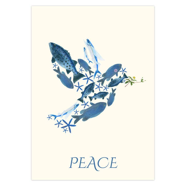 Fish of Peace Holiday Cards for wholesale by Nick Mayer Art