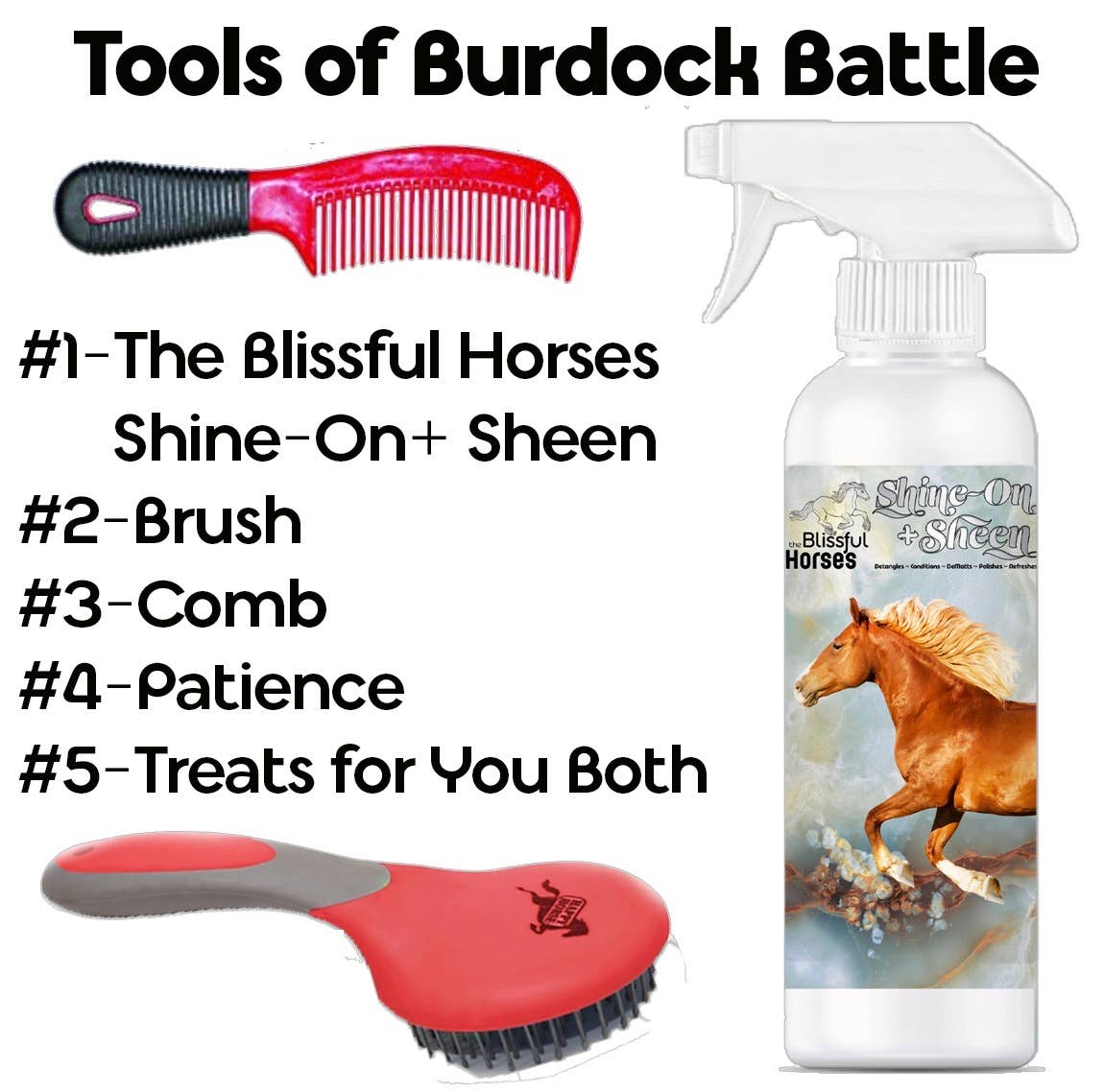 The Blissful Dog - Vente Produit de toilettage – chien - Spray Brillance et Éclat Shine-On+Sheen pour Chevaux The Blissful Dog9