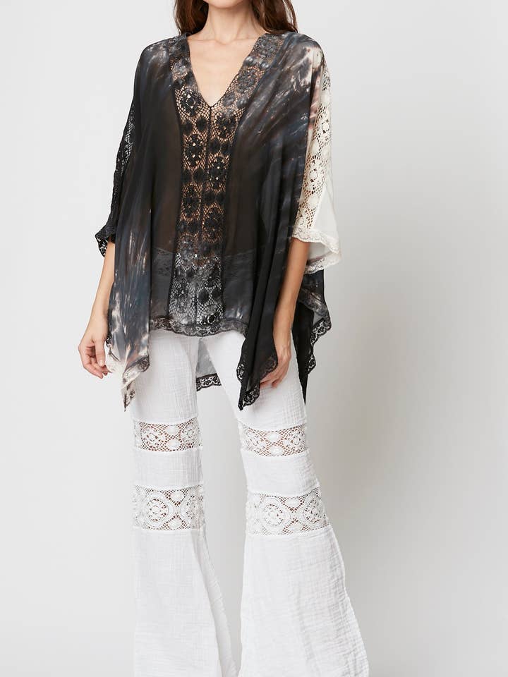 Kaftan de Seda com Borboleta por atacado de MiJo by Michelle Jonas