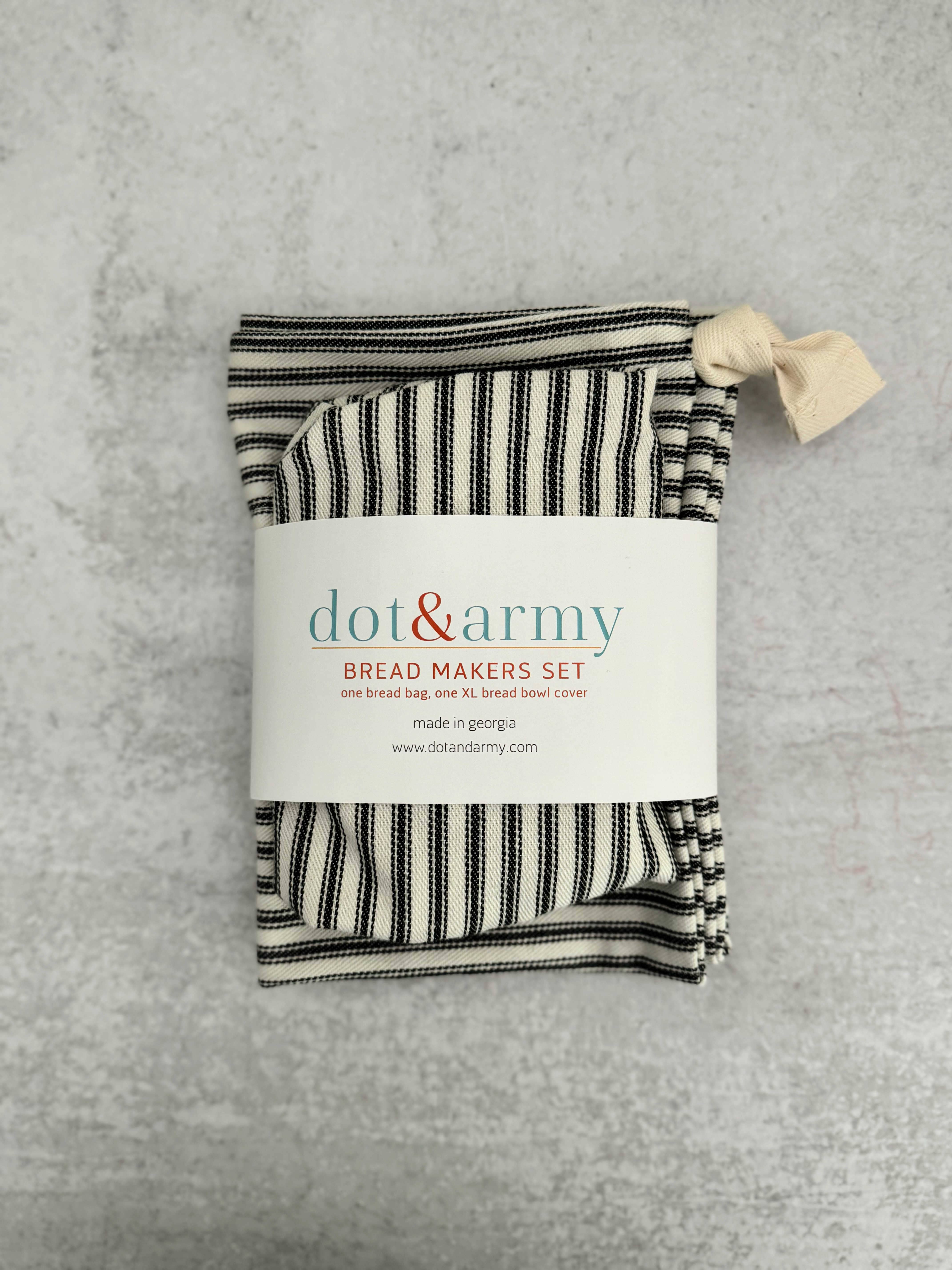 Dot and Army - Venta al por mayor Bolsa/envoltorio de alimentos - Juego de máquinas para hacer pan en rayas, bolsa de pan y tapa de tazón1