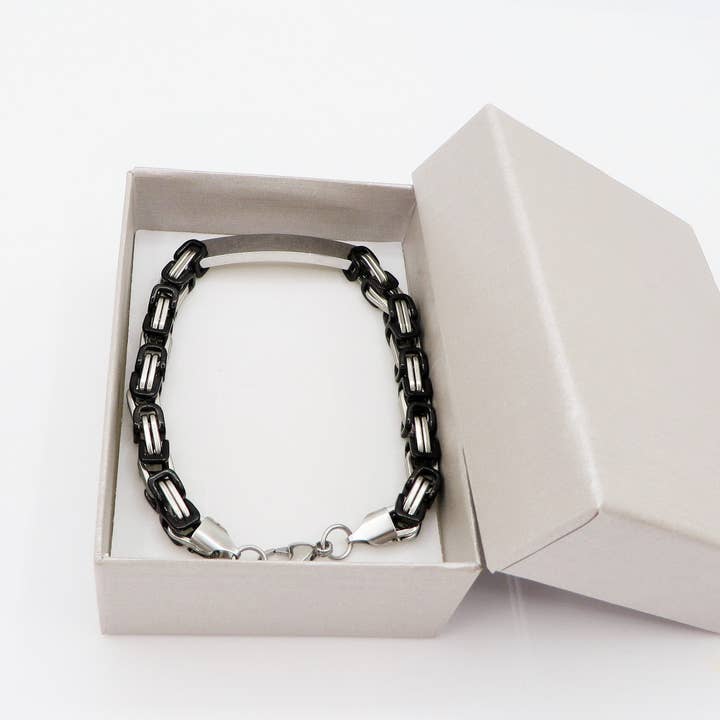 BRACCIALE uomo ACCIAIO INOSSIDABILE catena bicicletta BLACK for wholesale on Faire2