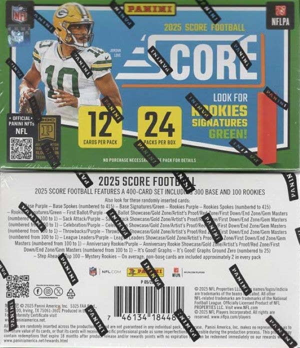 Wildwood Enterprises LLC – Großhandel Kartenspiele – 2025 Panini SCORE NFL Football 24er Einzelhandels-Displaybox2