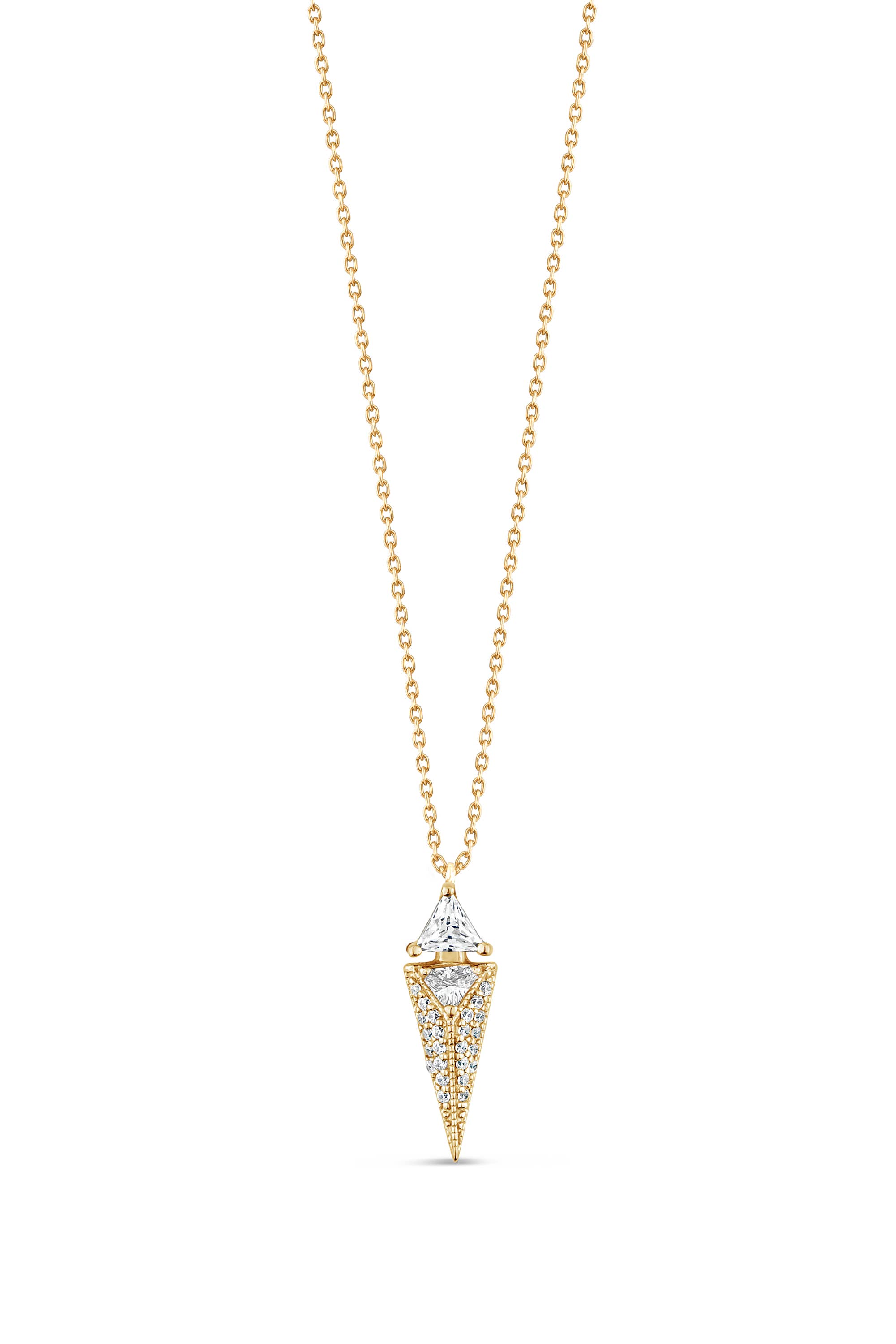 SALLY SKOUFIS™ - Wholesale Pendant/charm necklace - Urge Necklace with White Diamonds in 18K Gold
