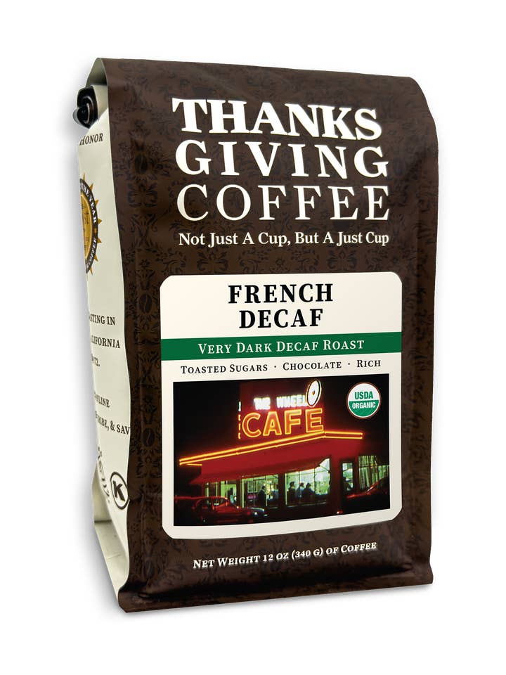 French Decaf for wholesale by Thanksgiving Coffee Co.