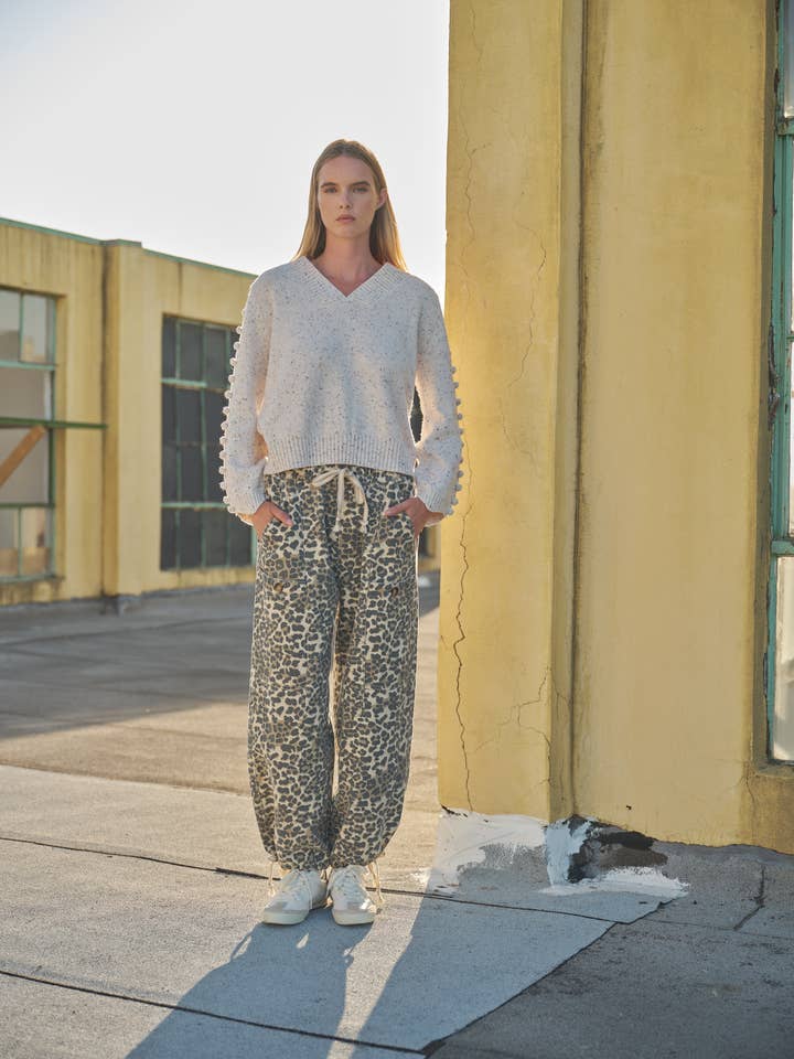 MAP2675-LEOPARD LEOPARD PRINT RELAXED FIT PULL-ON PANTS for wholesale on Faire