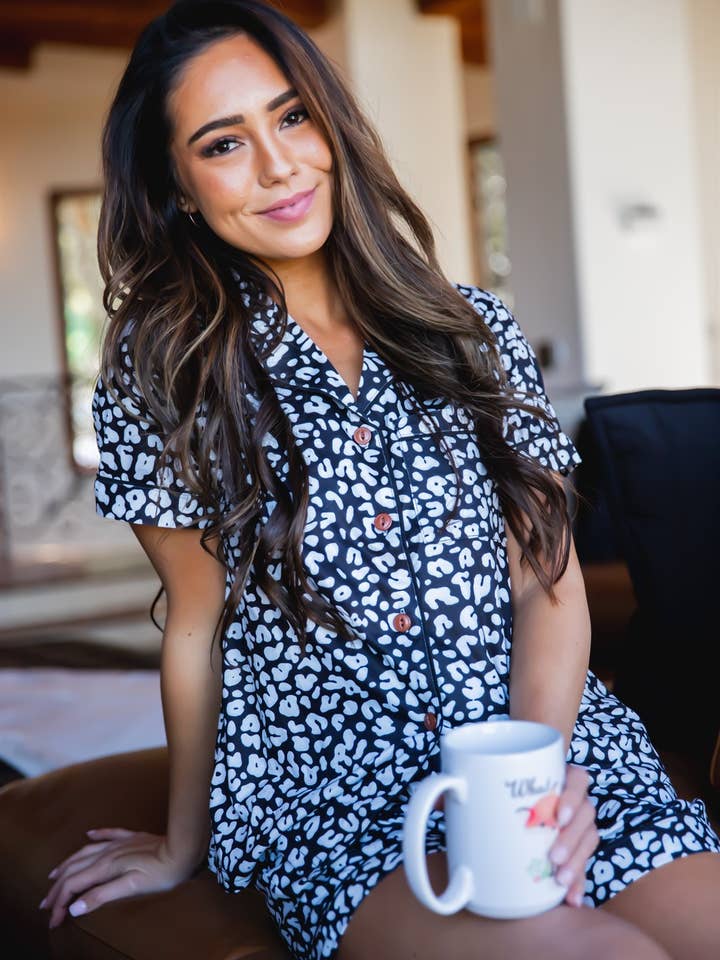 Tickled Teal - Wholesale Sleepwear Set - Women's - The Heidi Animal Pajama Set9