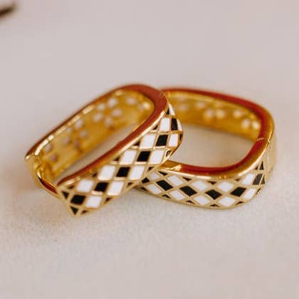 Aros Reversíveis Times Square por atacado de Mauve Jewelry Co.