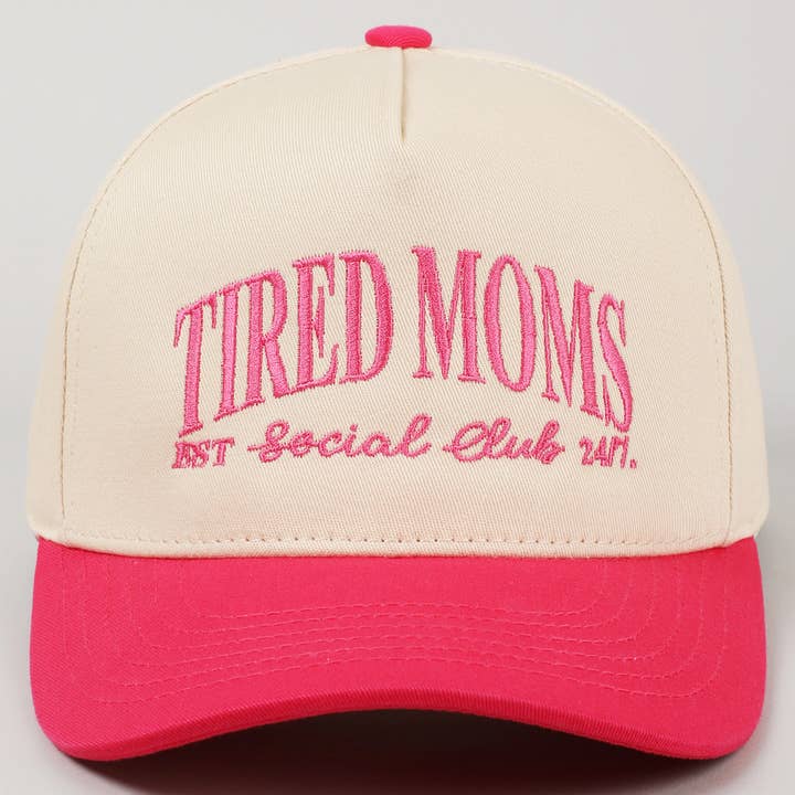 Fashion City - Wholesale Trucker Hat - Women's - Tired Moms EST Social Club 24/7 Embroidery Cap24