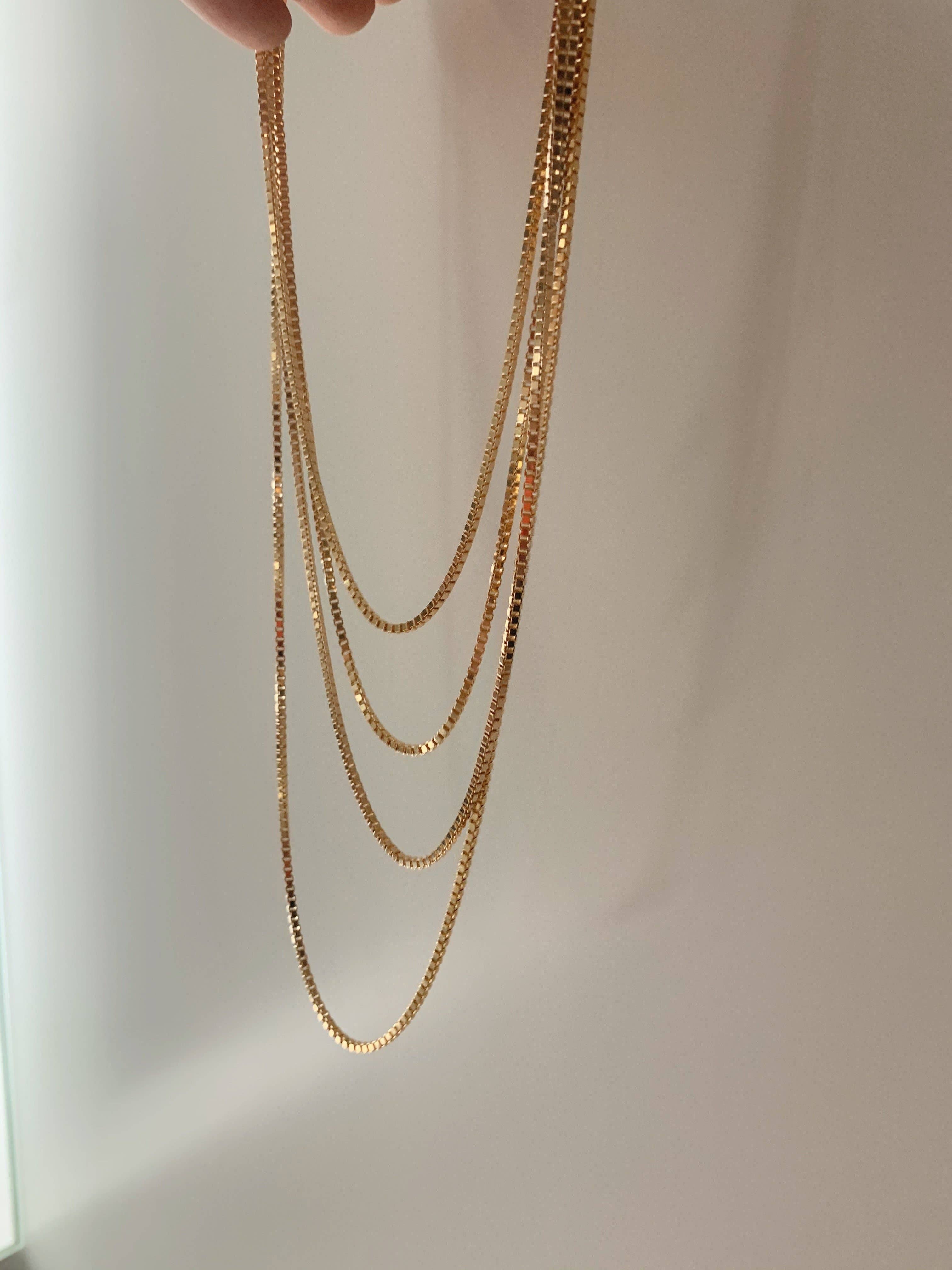 The Views & Co - Wholesale Link & Chain Necklace - Gold Box Chains4