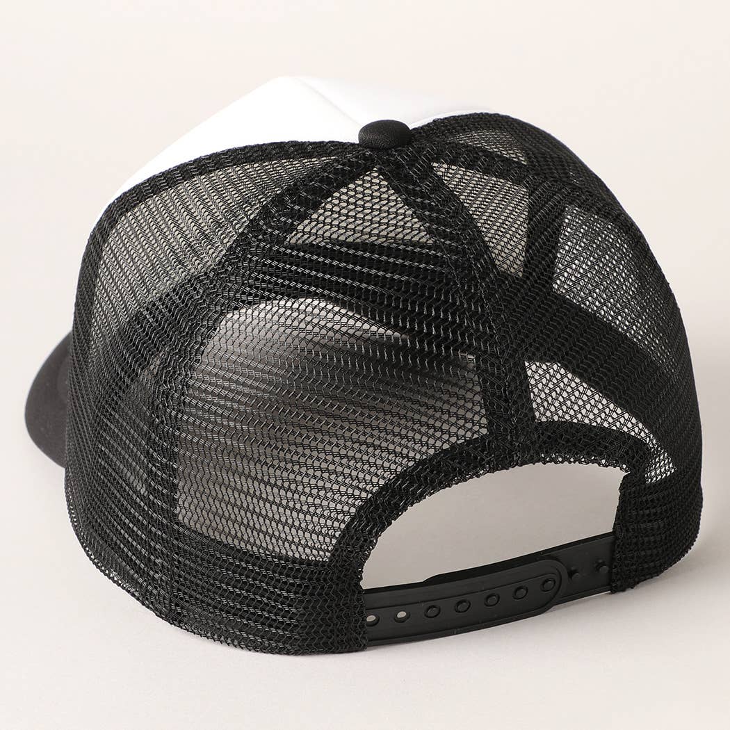 Fashion City - Wholesale Trucker Hat - Unisex - White Foam Front Colored Mesh Back Trucker Hat17