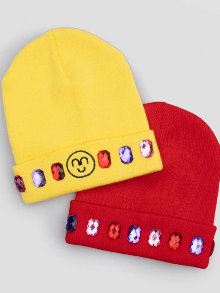 Multi-colored Gem Beanie Set for wholesale by Super Smalls