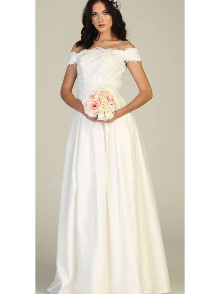 LA Merchandise - Vendita all'ingrosso Abito da sera - Donna - Abito da sera con spalle scoperte e tasche - LA17622