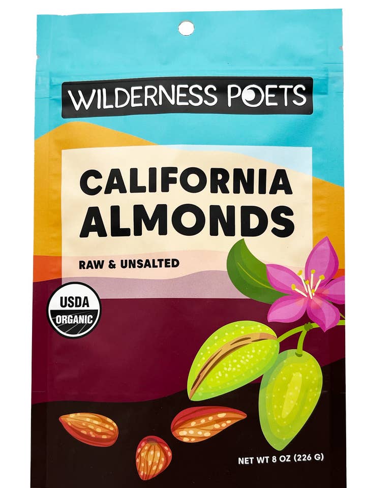 Organic California Almonds for wholesale by Wilderness Poets