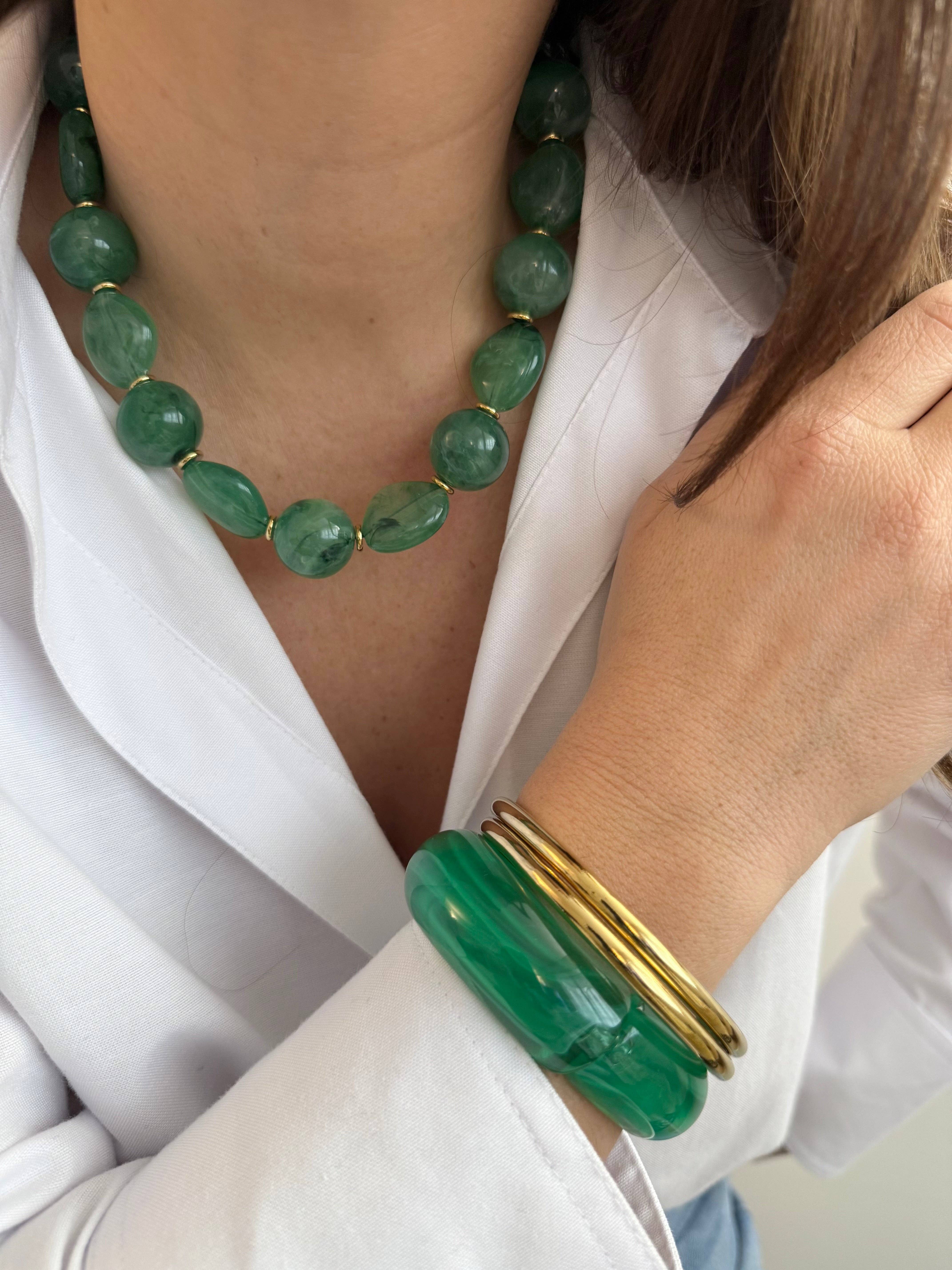 A.B. Paris - Wholesale Beaded/Pearl Necklace - Bali resin necklace - several colors available5