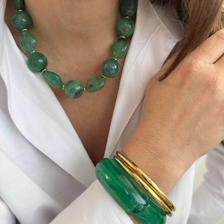 A.B. Paris - Wholesale Beaded/Pearl Necklace - Bali resin necklace - several colors available5