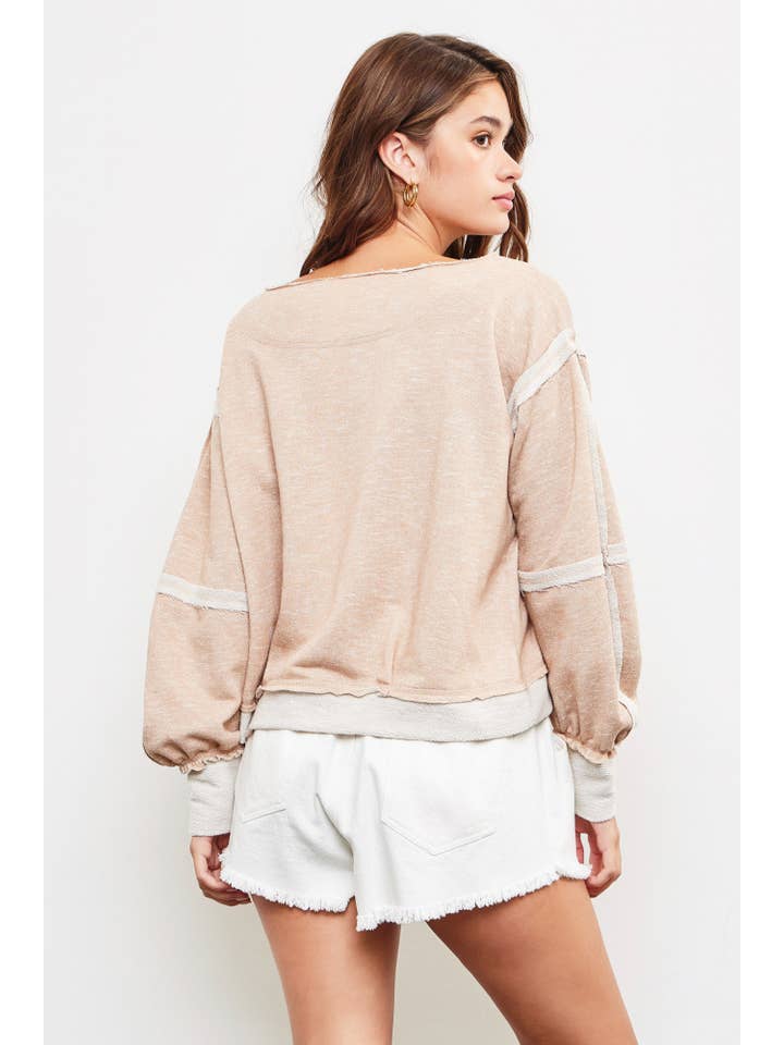 Mustard Seed - Wholesale Knit Top - Women's - OPEN SHOULDER KNIT TOP