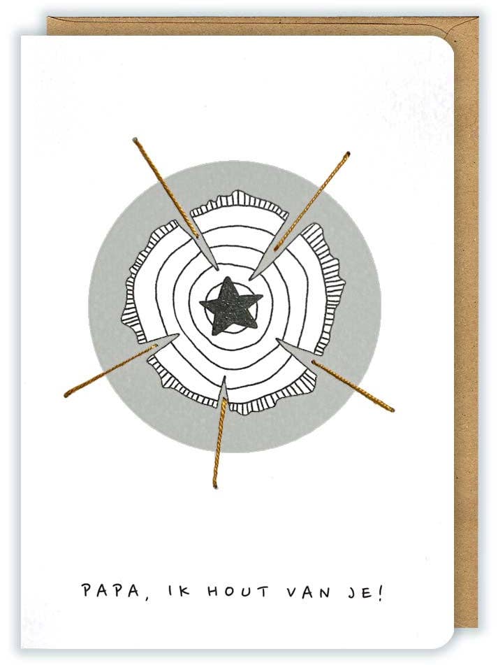 Father's Day | Greeting card 'Dad, I wood love you' for wholesale by Miestanget