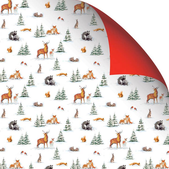 Gift Wrap - Woodland Animals - Pack of 25 for wholesale by Deva Designs Ltd