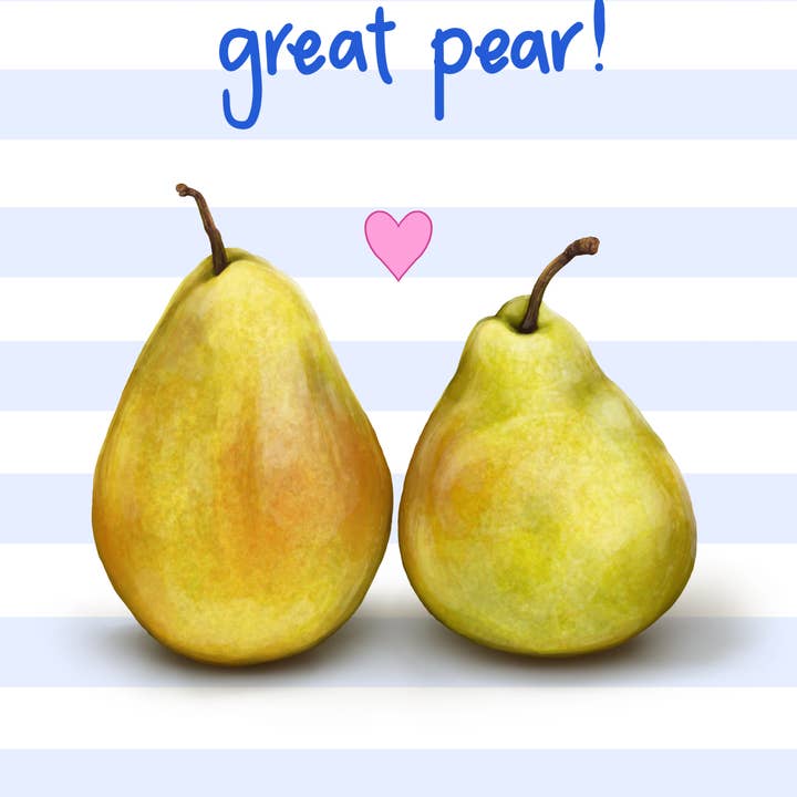 Katie Tinkler illustration - Vendita all'ingrosso Biglietti di auguri per anniversario - We Make A Great Pear - Divertente biglietto di auguri per anniversario/amore1