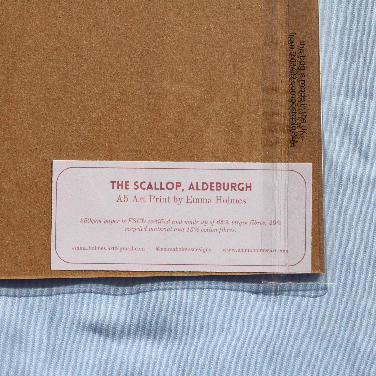 Emma Holmes Art - Wholesale Art Print - The Scallop, Aldeburgh – A5 Art Print9