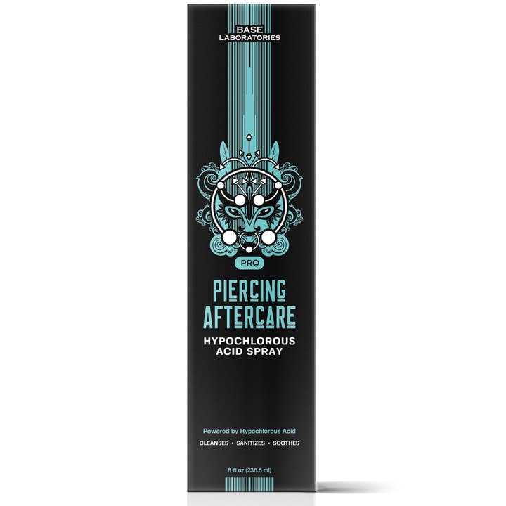 Base Laboratories – Großhandel Spray/Creme zur Schmerzlinderung – Piercing-Nachpflegespray PRO - Kochsalzlösung + Hypochlorsäure6