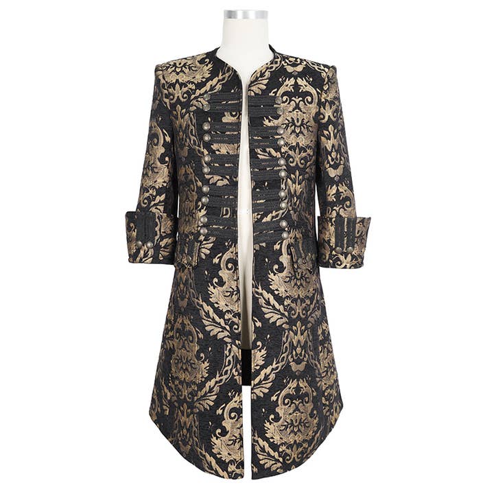 Brocade Military Style Frock Coat for wholesale by Western Fashion