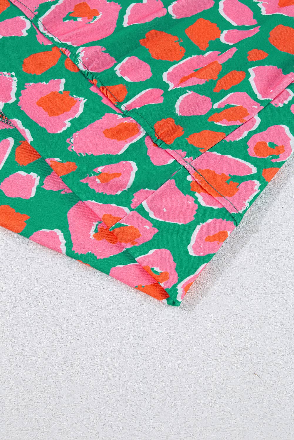 Lovesoft - Wholesale Lounge Set - Women's - Green Plus Size Printed Long Sleeve and Pants Lounge Set4