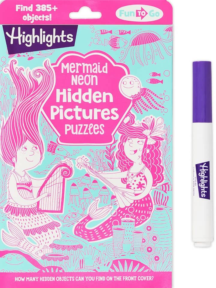 Mermaid Neon Hidden Pictures Puzzles for wholesale by Highlights for Children