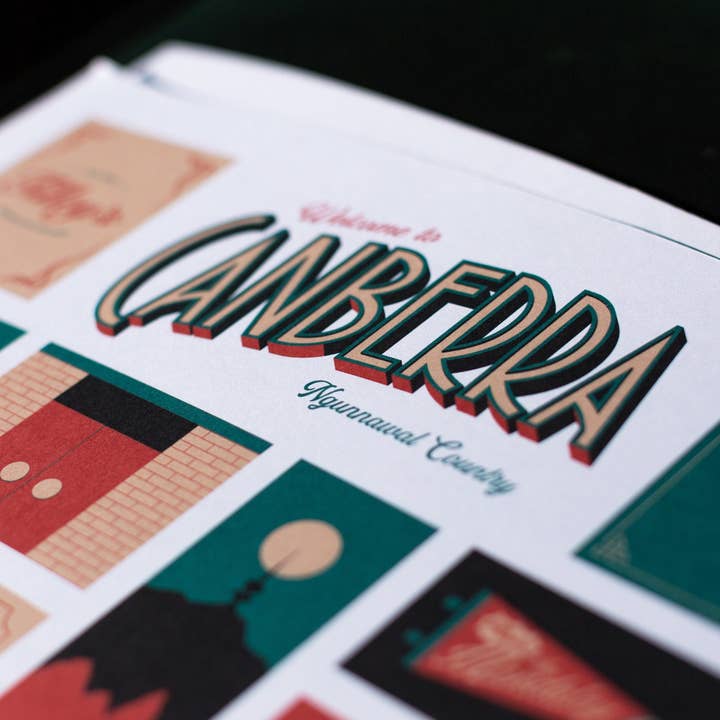 Gold St. Press - Wholesale Art print - Welcome To Canberra Art Print2