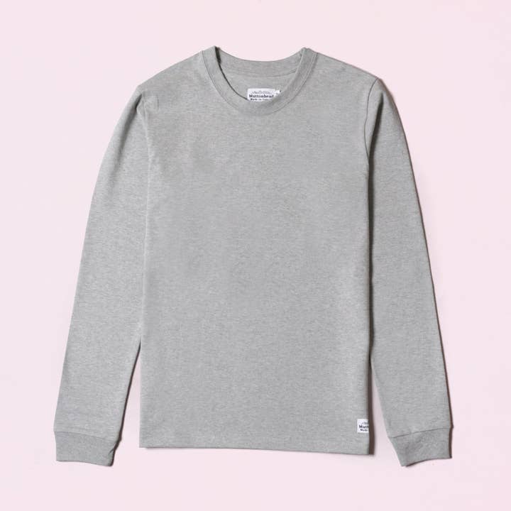 Heavy Weight Longsleeve - Heather Grey for wholesale by Muttonhead