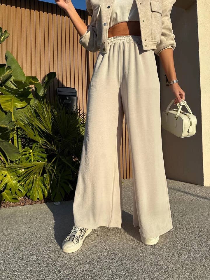 ESTEE BROWN - Wholesale Pants - Women's - Fluid wide-leg pants - 6521