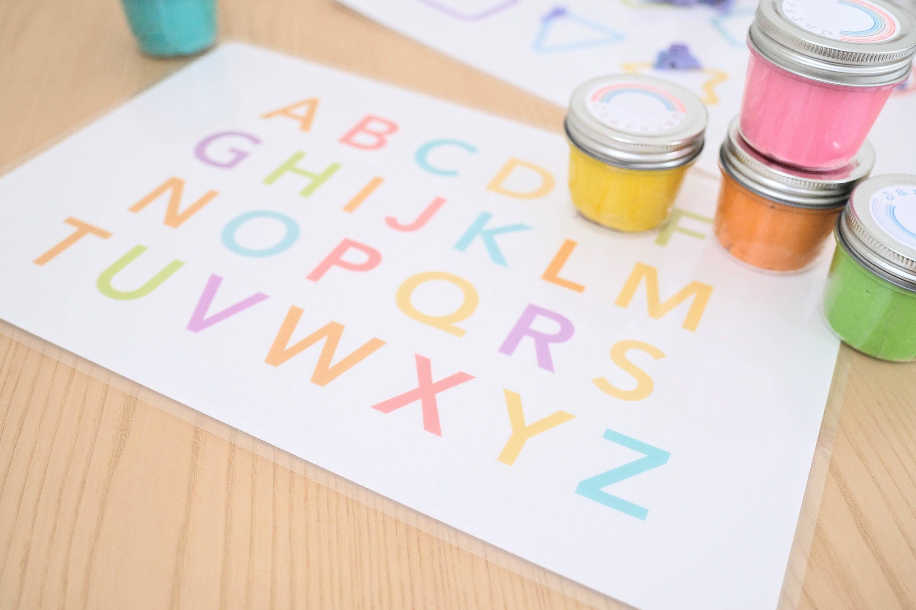 GoodnightFox - Wholesale Placemat - Play Dough Placemat Alphabet, Numbers, Solar System, Colors, Weather8